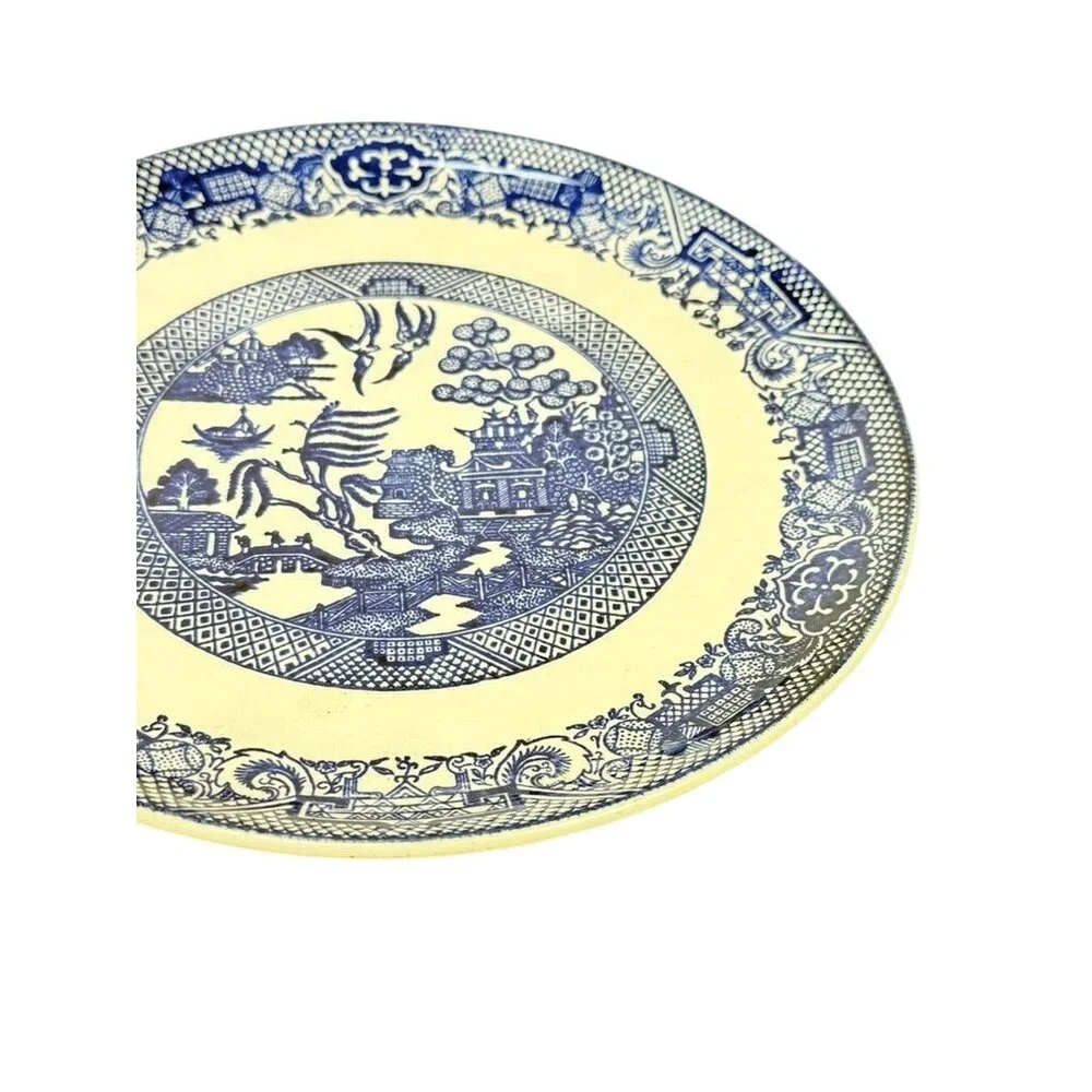 Luncheon Side Plate Vintage Blue Willow Ware Homer Laughlin Chinosiere Replaceme - Picture 12 of 16